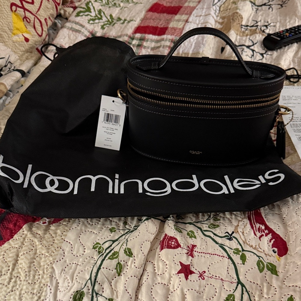 A.P.C. Black Mini Bag with Gold Accents